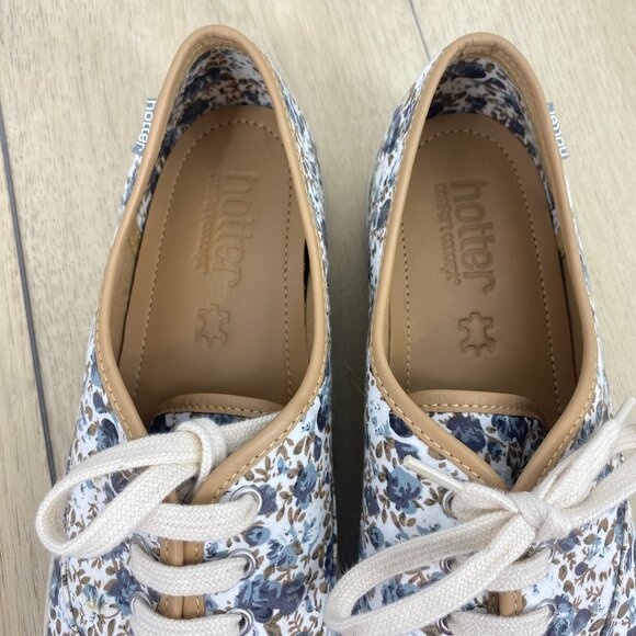 Hotter England Mabel Floral Lace Up Sneakers SZ 8.5 - Picture 3 of 10